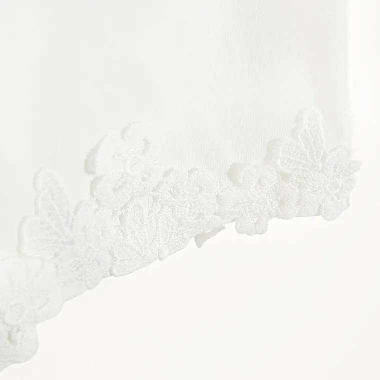 Cool Club, Komplet dziewczęcy, Bluzka z krótkim rękawem, Spodnie materiałowe, wide, biały