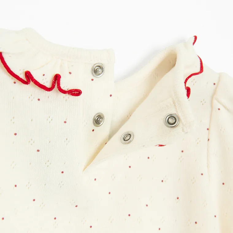 Cool Club, Komplet dziewczęcy, Body z długim rękawem, Legginsy, ecru