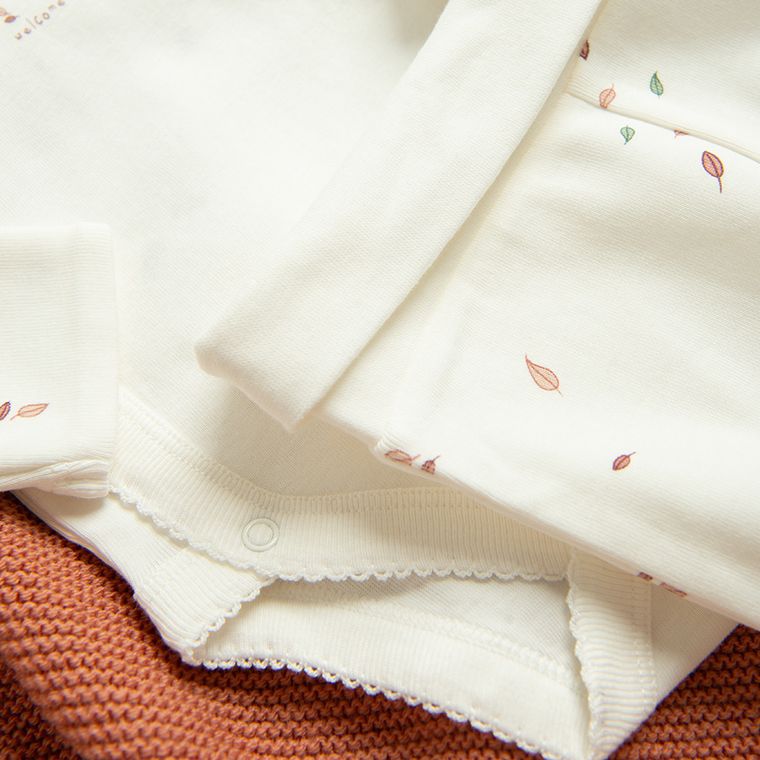 Cool Club, Komplet dziewczęcy, Body z długim rękawem, Półśpiochy, Czapka, biały