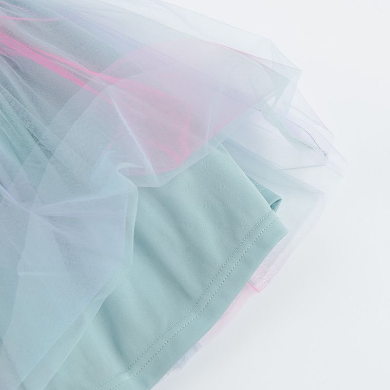 Cool Club, Komplet dziewczęcy, T-shirt, Spódnica, miętowo-różowy