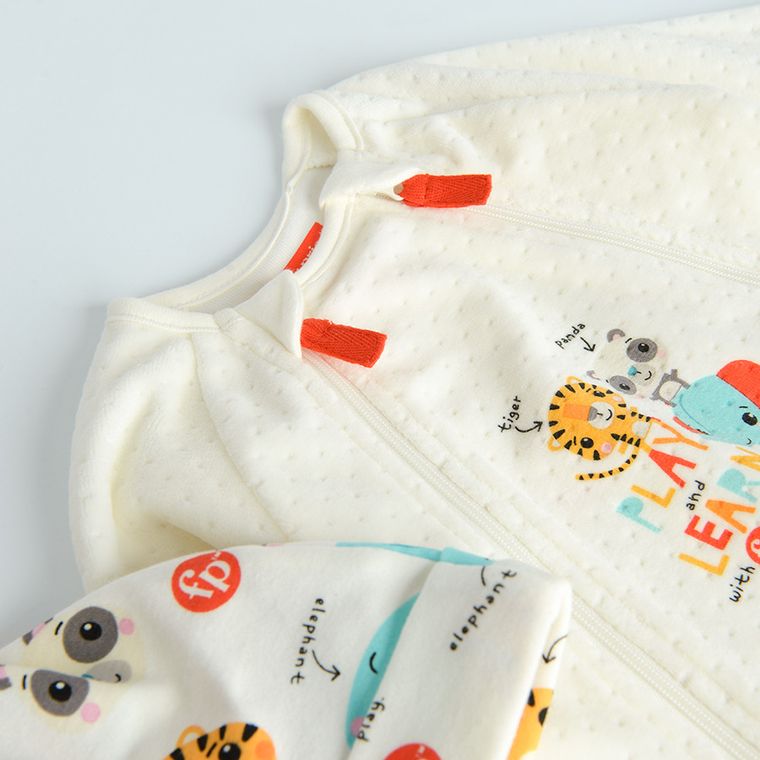 Cool Club, Komplet niemowlęcy, Pajac, Czapka, ecru, Fisher-Price