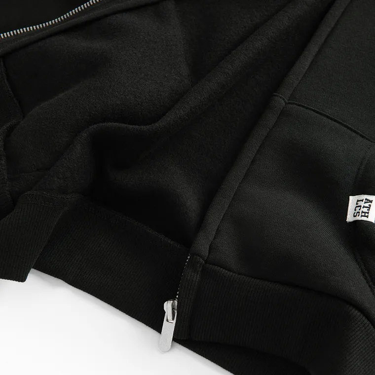 Cool Club, Krótka bluza dziewczęca z kapturem, rozpinana, czarna