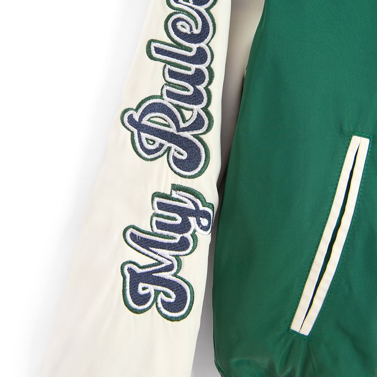 Cool Club, Kurtka bejsbolówka chłopięca z kapturem, oversize, zielona