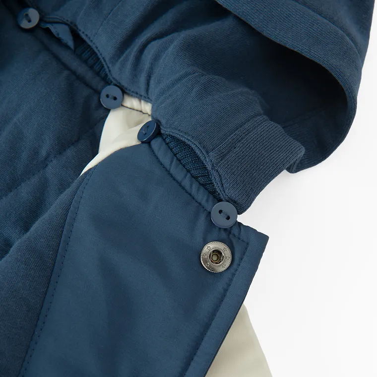 Cool Club, Kurtka bejsbolówka chłopięca z kapturem, rozpinana, niebieska