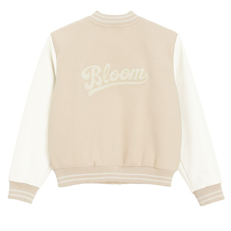 Cool Club, Kurtka bejsbolówka dziewczęca, beżowa