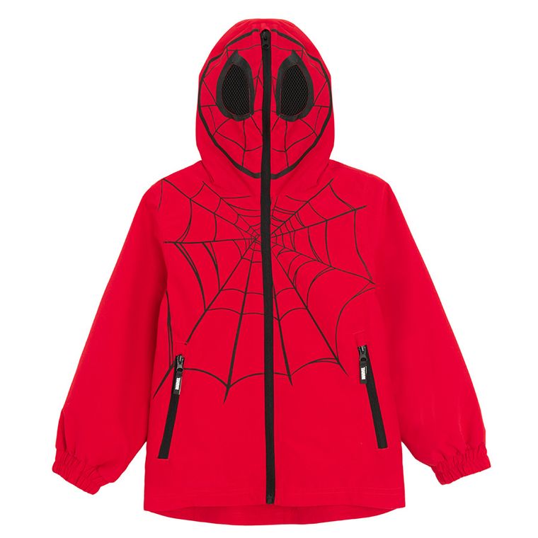 Cool Club, Kurtka chłopięca z kapturem, czerwona, Spider-Man
