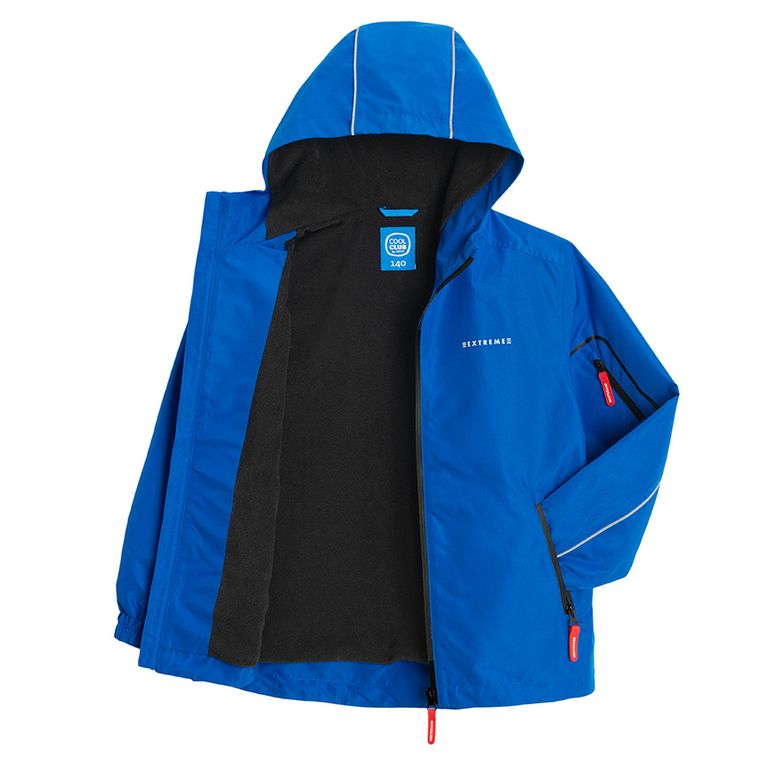 Cool Club, Kurtka chłopięca z kapturem, niebieska