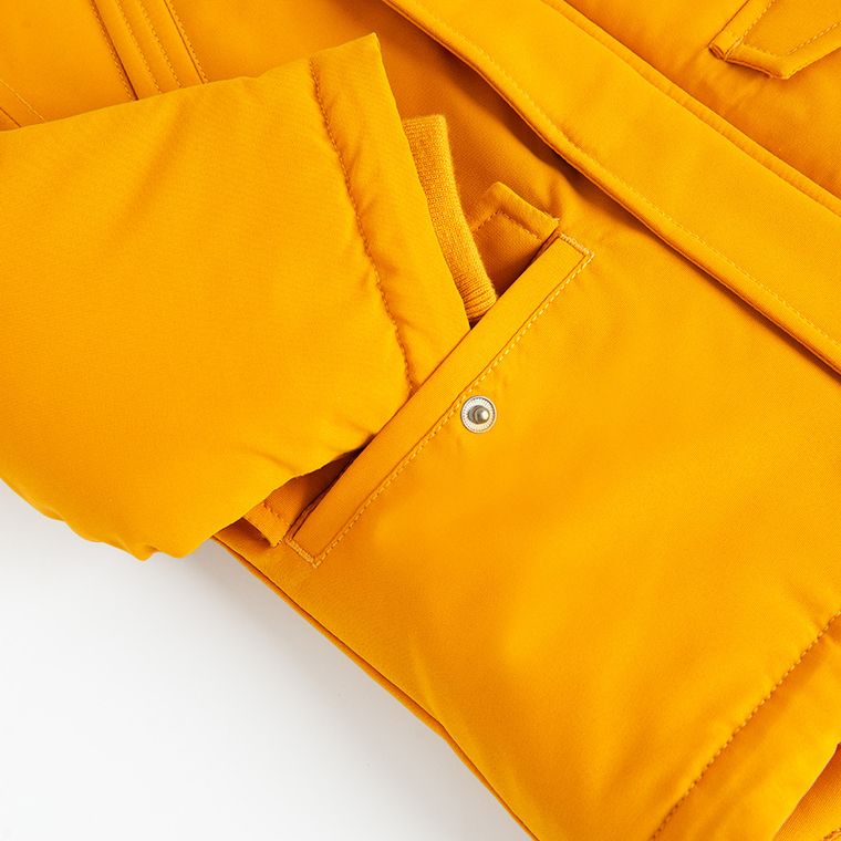 Cool Club, Kurtka chłopięca z kapturem, ocieplana, musztardowa