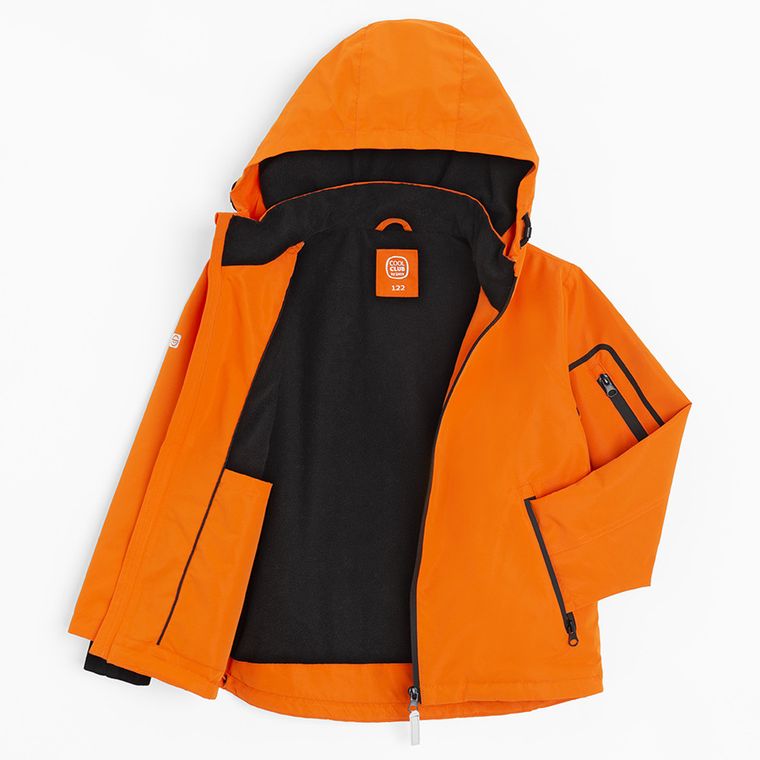 Cool Club, Kurtka chłopięca z kapturem, pomarańczowa