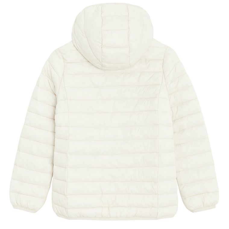Cool Club, Kurtka dziewczęca z kapturem, ecru
