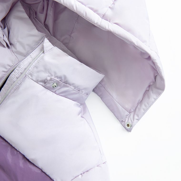 Cool Club, Kurtka dziewczęca z kapturem, ocieplana, fioletowa