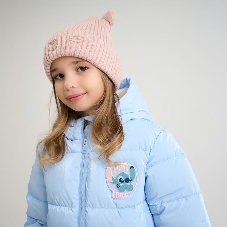 Cool Club, Kurtka dziewczęca z kapturem, ocieplana, niebieska, Lilo i Stitch
