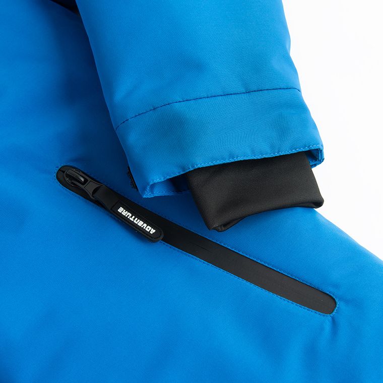 Cool Club, Kurtka narciarska chłopięca z kapturem, ocieplana, niebieska