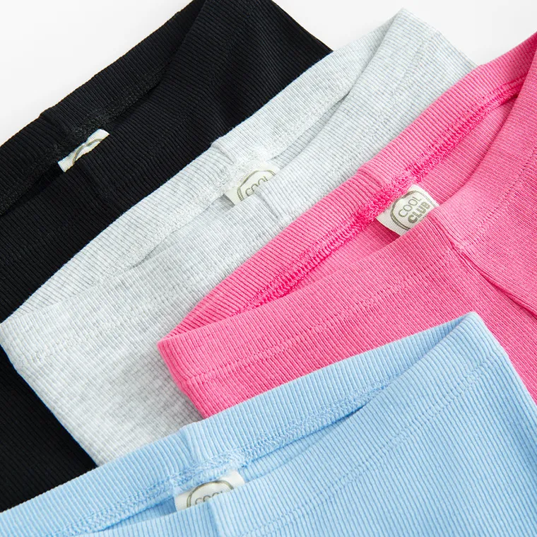 Cool Club, Legginsy dziewczęce, flare, prążkowane, mix, zestaw, 4 szt.