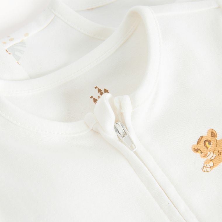 Cool Club, Pajac chłopięcy, biały, Król Lew, zestaw, 2 szt.