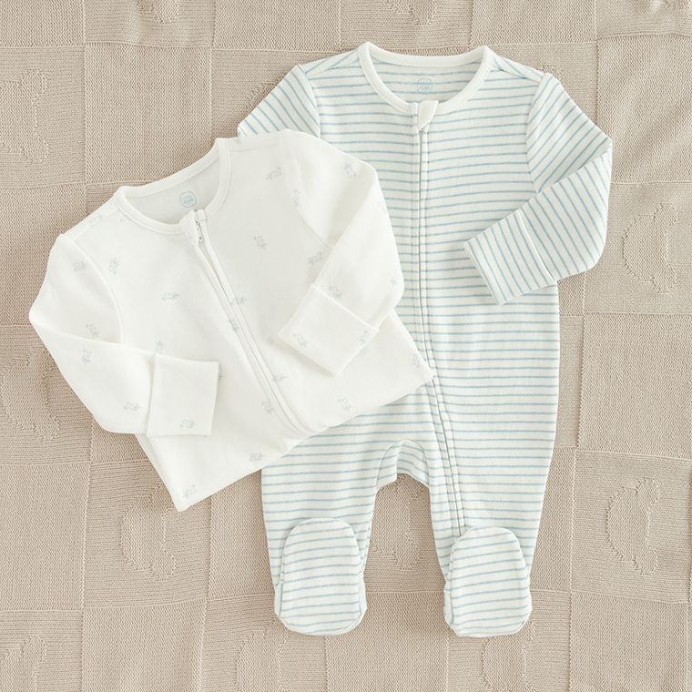 Cool Club, Pajac chłopięcy, biały, zestaw, 2 szt.