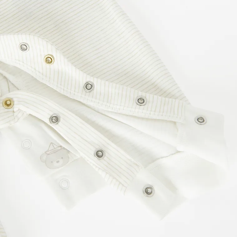 Cool Club, Pajac chłopięcy, biały, zestaw, 2 szt.