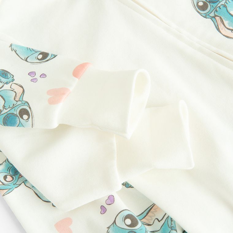 Cool Club, Pajac dziewczęcy, biały, Lilo i Stitch, zestaw, 2 szt.