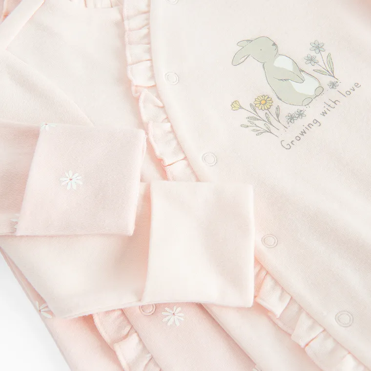 Cool Club, Pajac dziewczęcy, różowy, zestaw, 2 szt.