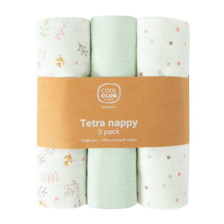 Cool Club, Pieluchy tetrowe niemowlęce, 70-80cm, zestaw, 3 szt.