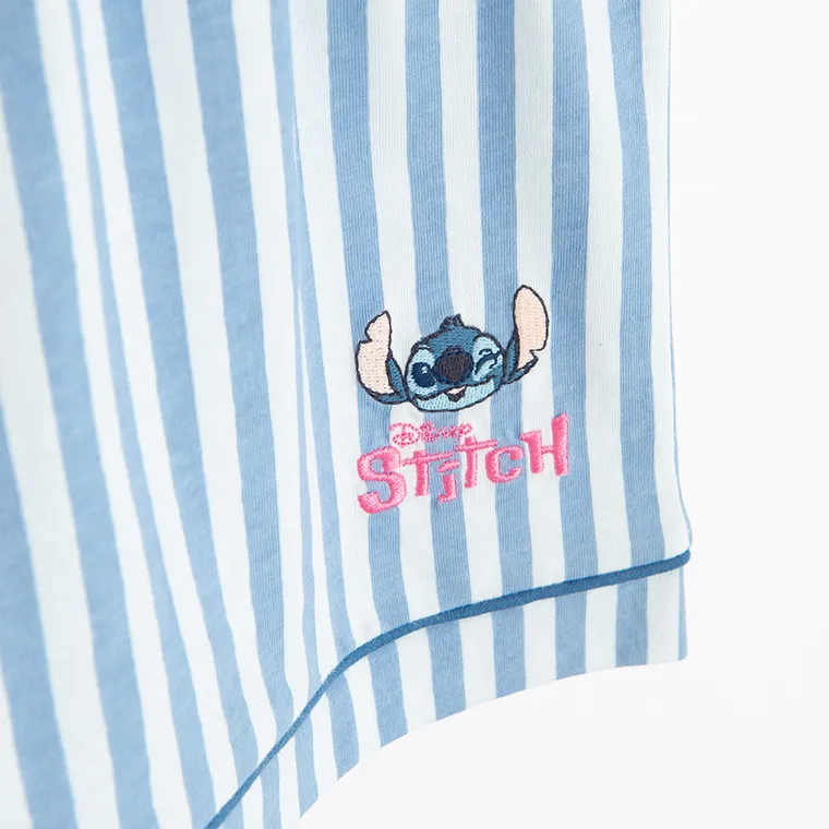 Cool Club, Piżama dziewczęca, biało-niebieska, Lilo i Stitch