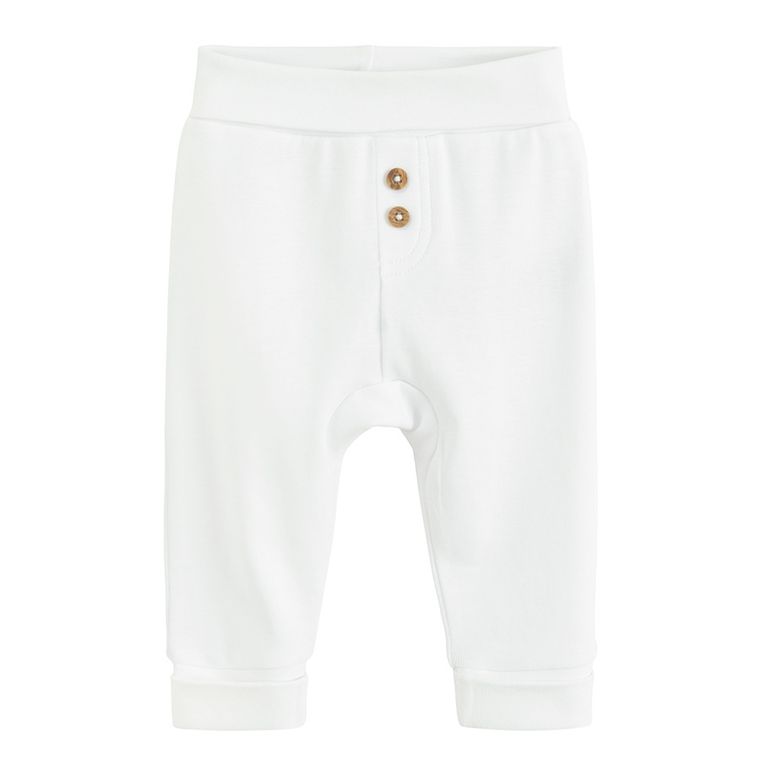 Cool Club, Półśpiochy niemowlęce, bawełna organiczna, białe, zestaw, 2 szt.