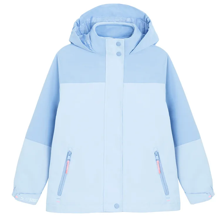 Cool Club, Przeciwdeszczowa kurtka dziewczęca z kapturem, 3w1, Bluza, rozpinana, polarowa, niebieska