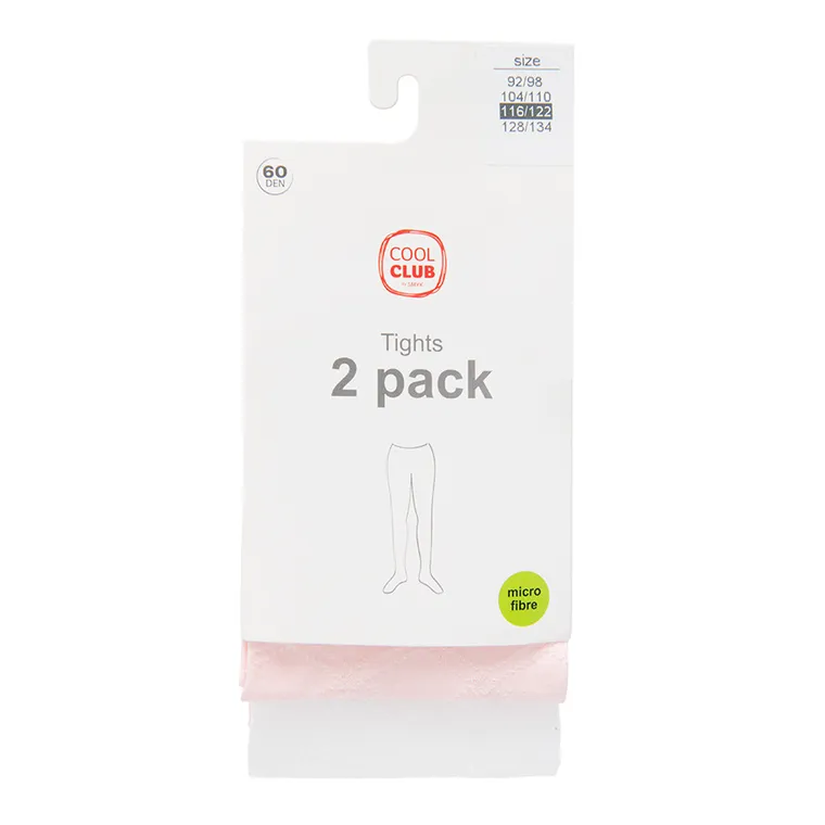 Cool Club, Rajstopy dziewczęce, mix, mikrofibra, 60 DEN, zestaw, 2 szt.
