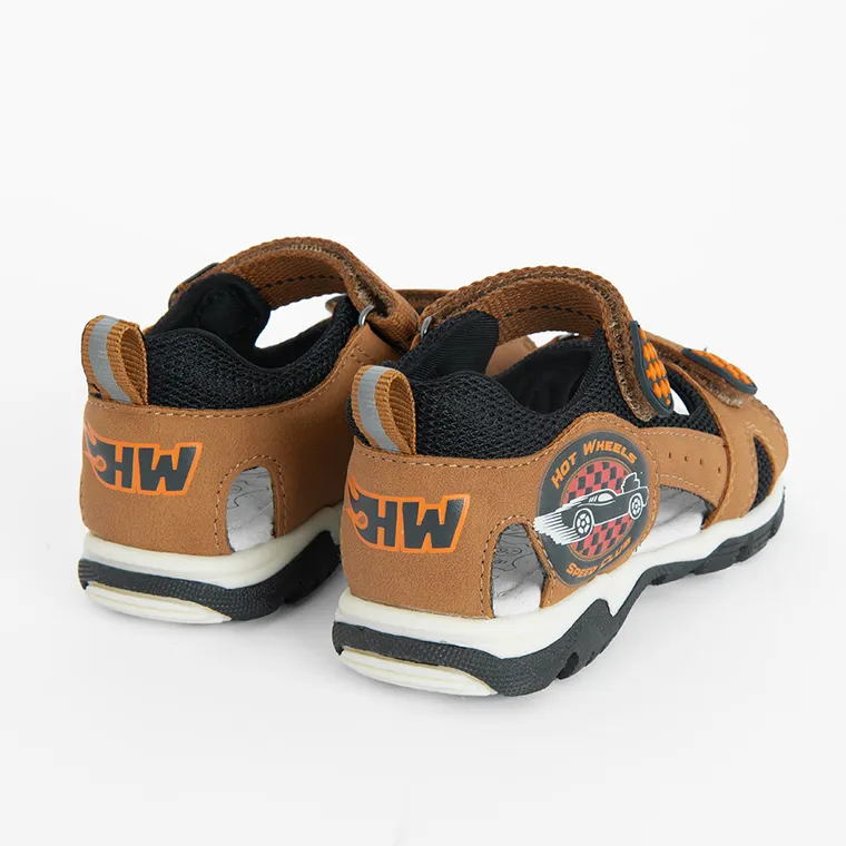 Cool Club, Sandały chłopięce, brązowe, Zdrowa Stopa, Hot Wheels