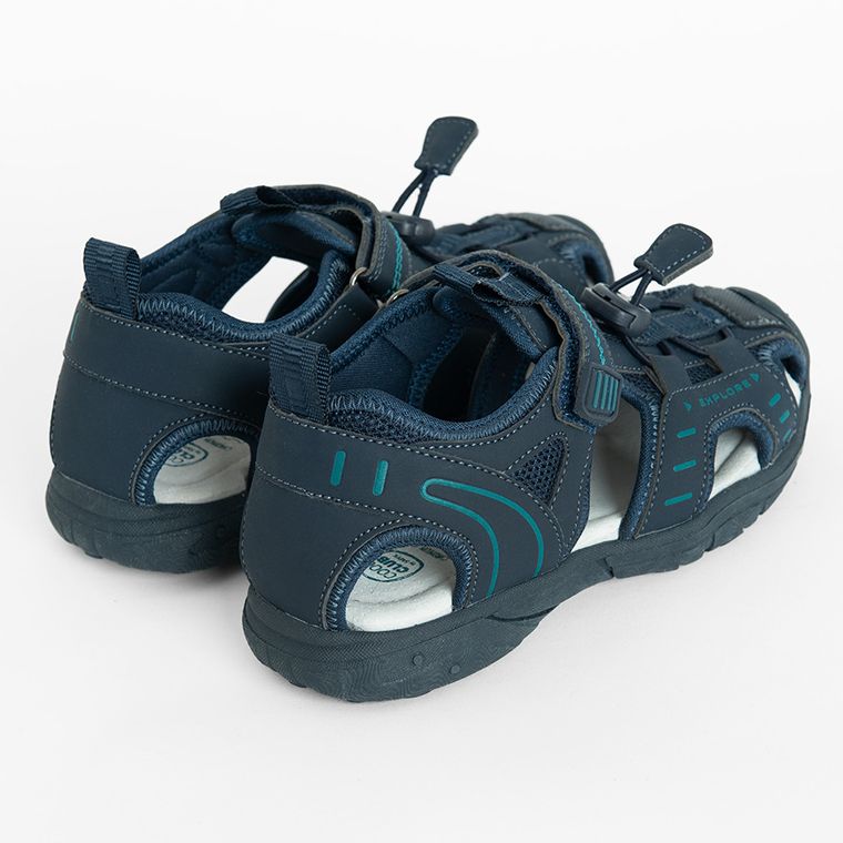 Cool Club, Sandały chłopięce, niebieskie, skórzana wkładka