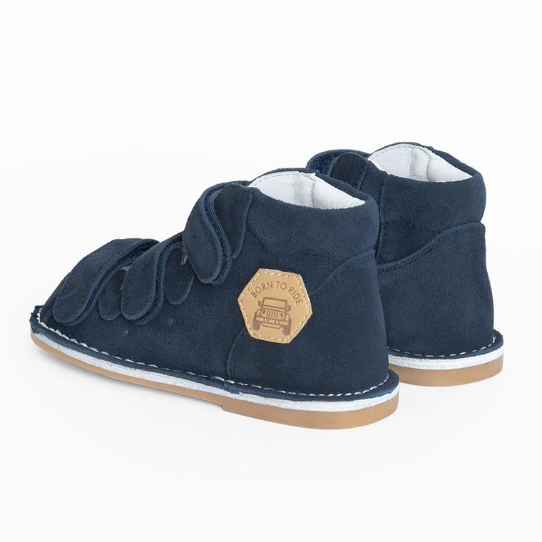 Cool Club, Sandały chłopięce, profilaktyczne, skórzane, granatowe, Zdrowa Stopa