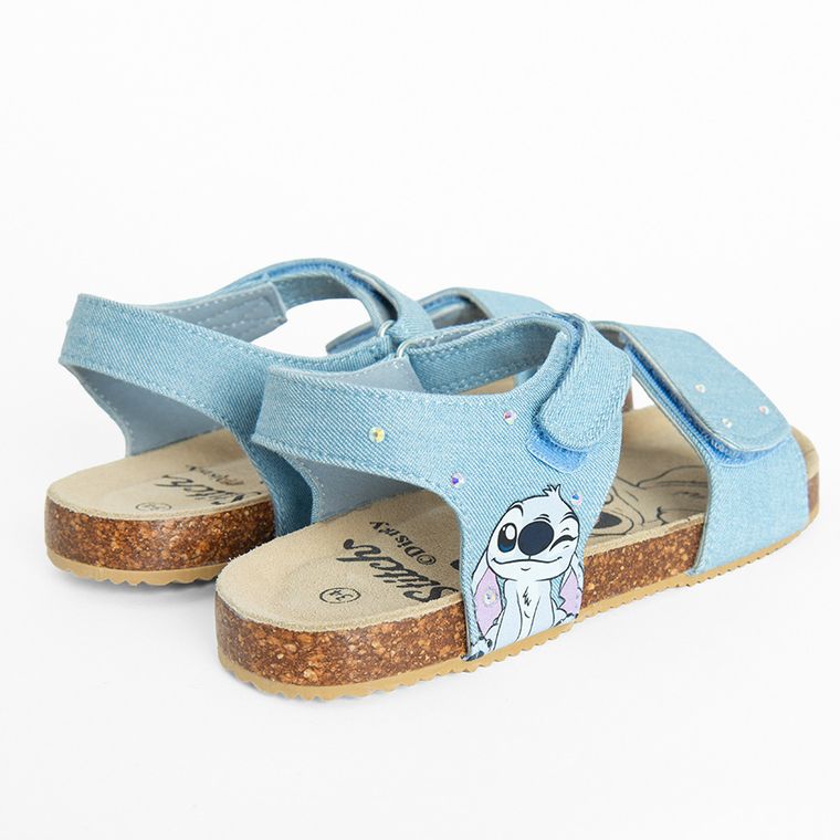 Cool Club, Sandały dziewczęce, niebieskie, skórzana wkładka, Lilo i Stitch