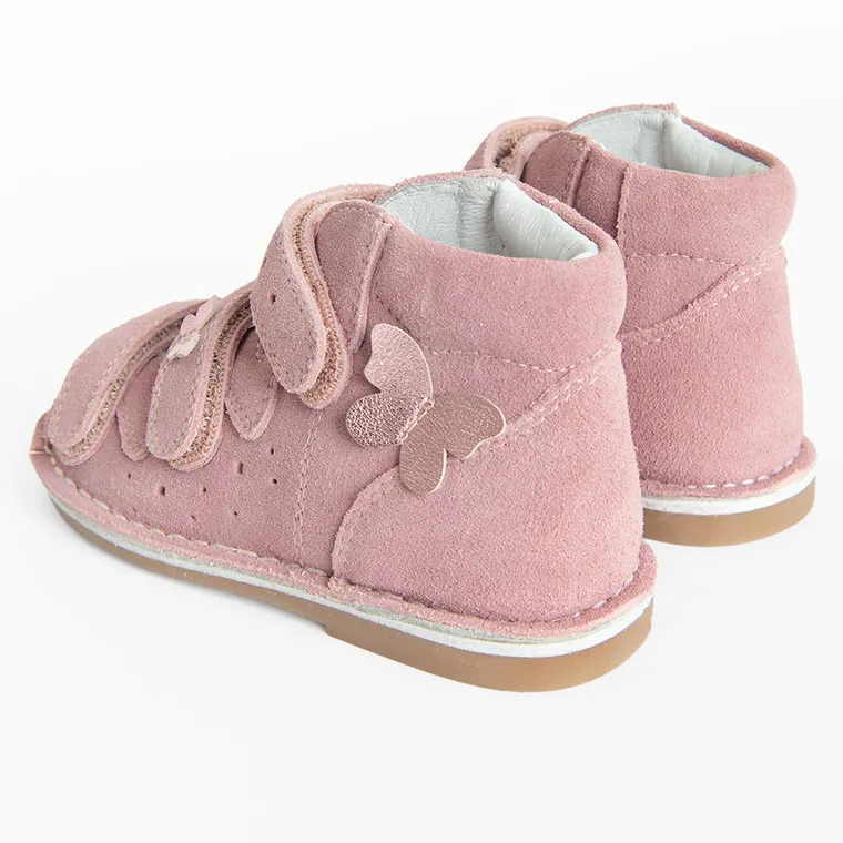 Cool Club, Sandały dziewczęce, profilaktyczne, skórzane, różowe, Zdrowa Stopa