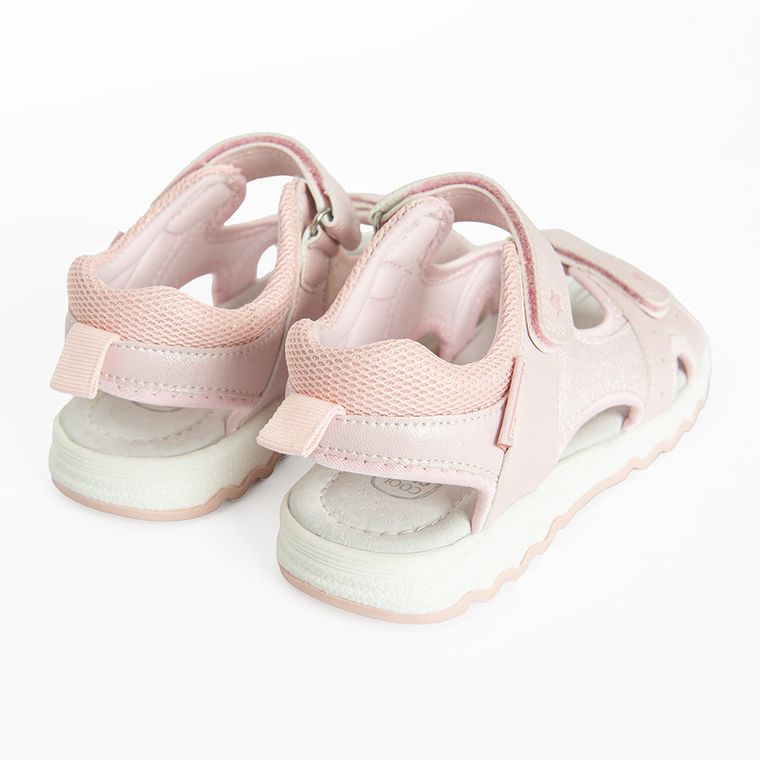 Cool Club, Sandały dziewczęce, różowe, skórzana wkładka