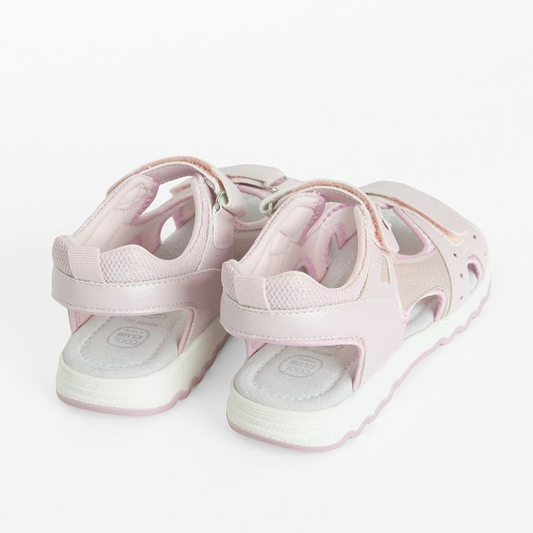 Cool Club, Sandały dziewczęce, różowe, skórzana wkładka