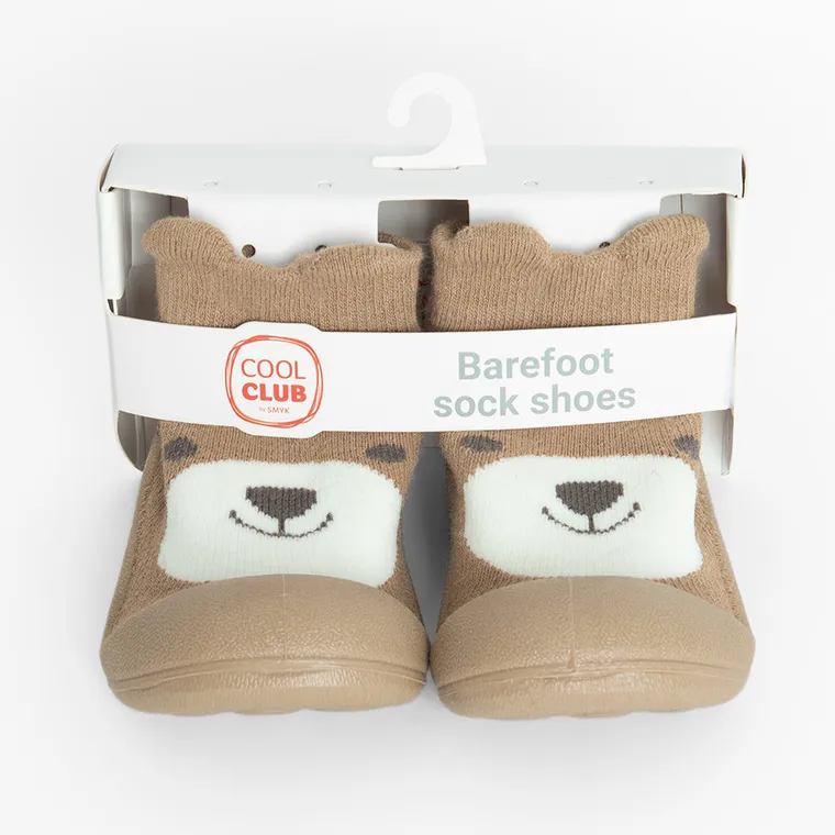 Cool Club, Skarpetobuty chłopięce, brązowe, podeszwa Barefoot