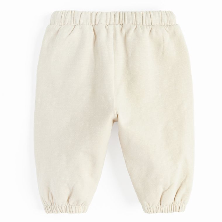 Cool Club, Spodnie dresowe chłopięce, ocieplane, beżowe, Pucio