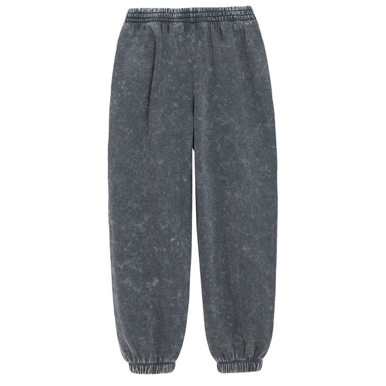 Cool Club, Spodnie dresowe dziewczęce, ocieplane, balloon, czarne, SmileyWorld