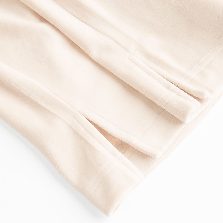 Cool Club, Spodnie dresowe dziewczęce, wide leg, welurowe, beżowe