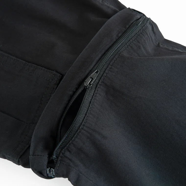 Cool Club, Spodnie materiałowe chłopięce, wide leg, odpinane nogawki, czarne