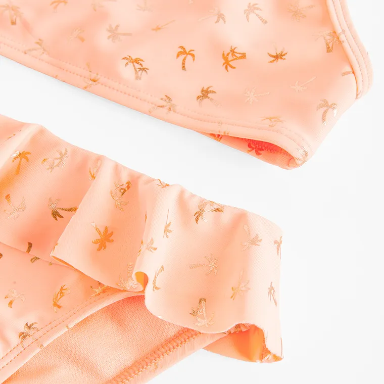 Cool Club, Strój kąpielowy dziewczęcy dwuczęściowy, UV 50, pomarańczowy