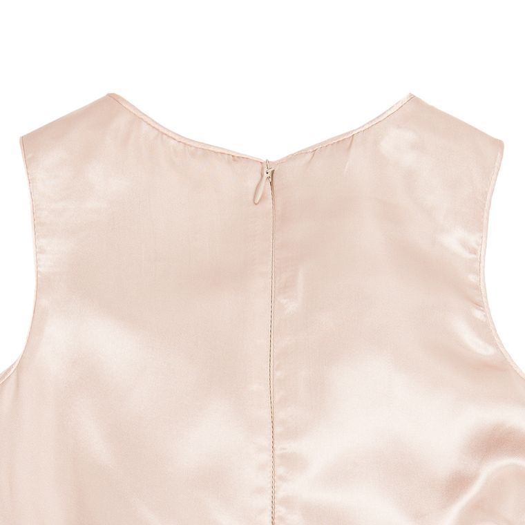 Cool Club, Sukienka dziewczęca bez rękawów, cekiny i róże, złota