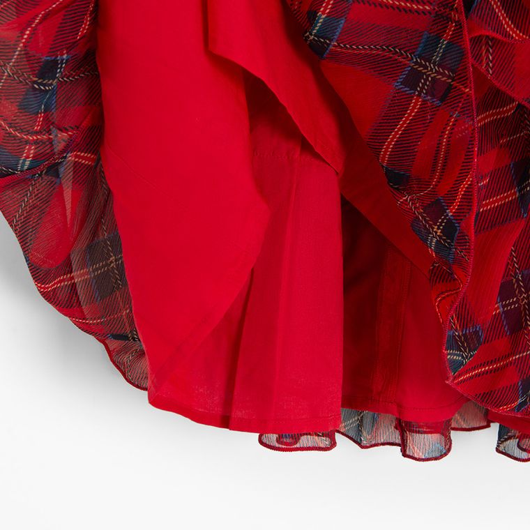 Cool Club, Sukienka dziewczęca z długim rękawem, czerwona