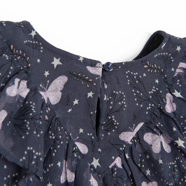 Cool Club, Sukienka dziewczęca z długim rękawem, fioletowa