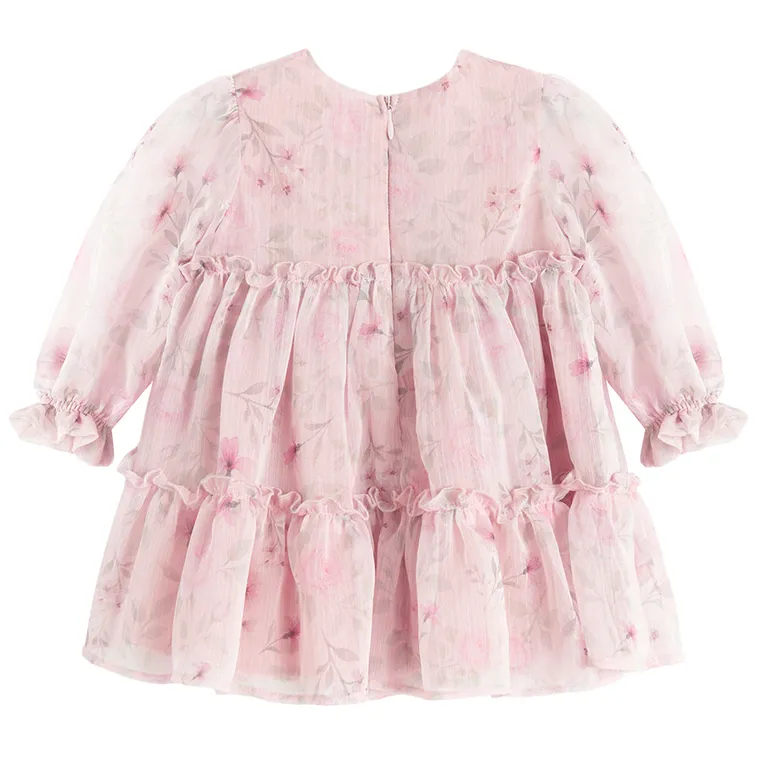 Cool Club, Sukienka dziewczęca z długim rękawem, różowa