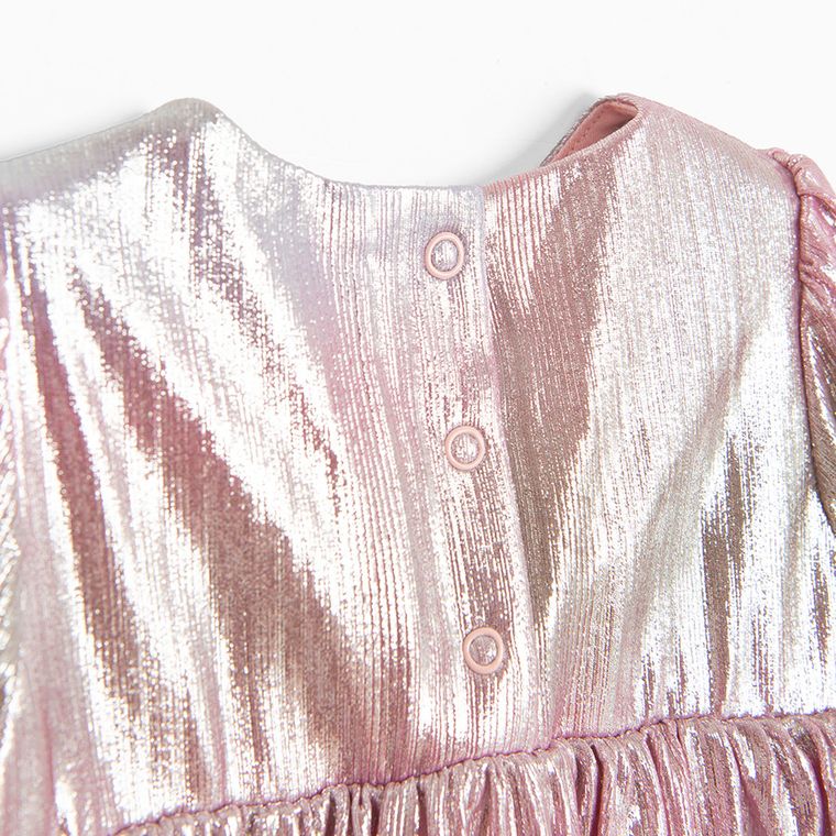 Cool Club, Sukienka dziewczęca z długim rękawem, różowo-złota