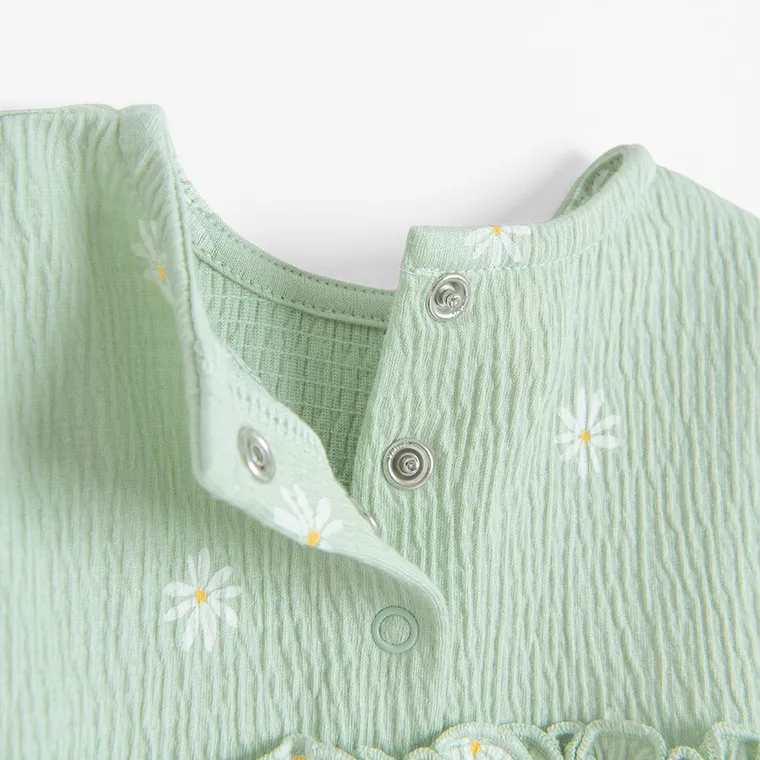 Cool Club, Sukienka dziewczęca z długim rękawem, zielona