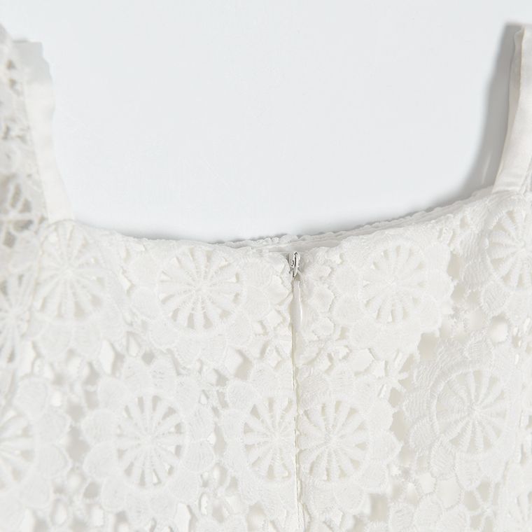 Cool Club, Sukienka dziewczęca z krótkim rękawem, biała