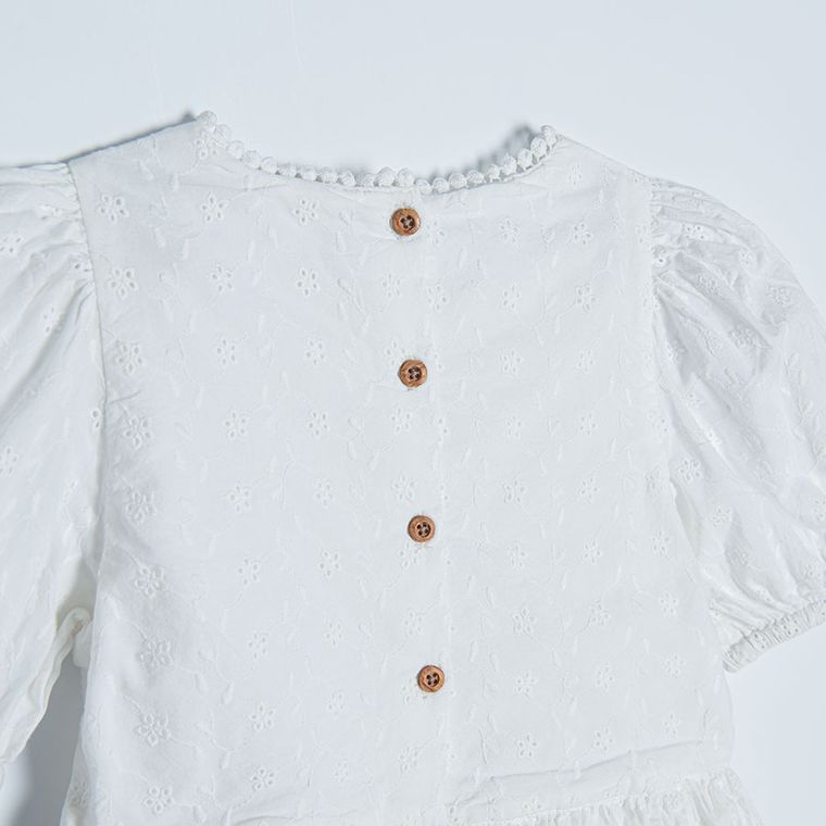 Cool Club, Sukienka dziewczęca z krótkim rękawem, biała