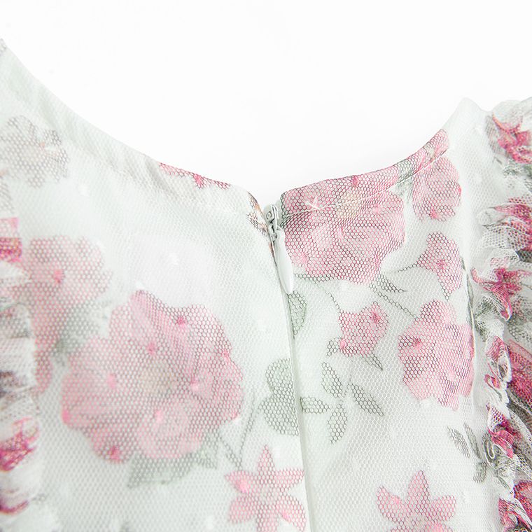 Cool Club, Sukienka dziewczęca z krótkim rękawem, biała